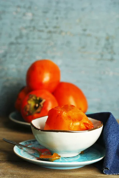 Ripe sweet persimmons — Stock Photo, Image