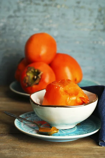 Ripe sweet persimmons — Stock Photo, Image