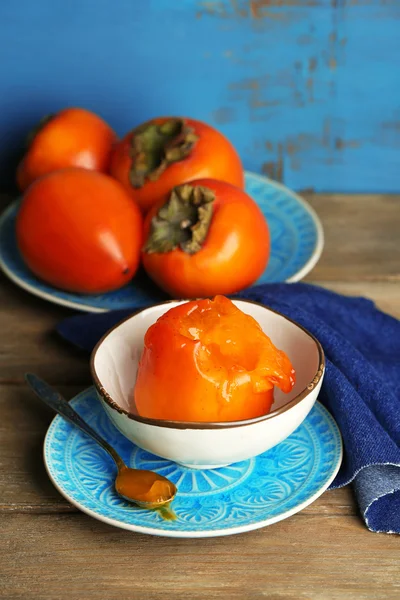 Ripe sweet persimmons — Stock Photo, Image