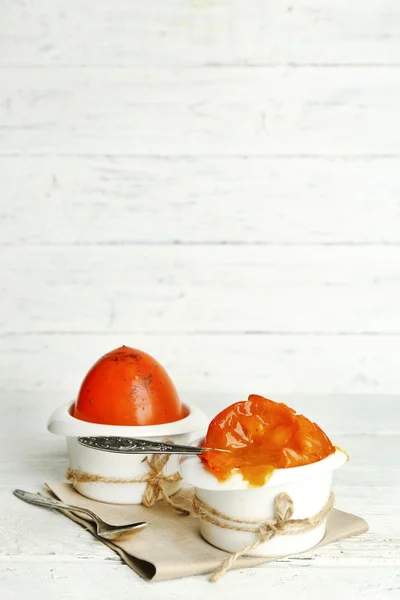 Ripe sweet persimmons — Stock Photo, Image