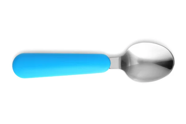 Blue baby spoon — Stock Photo, Image