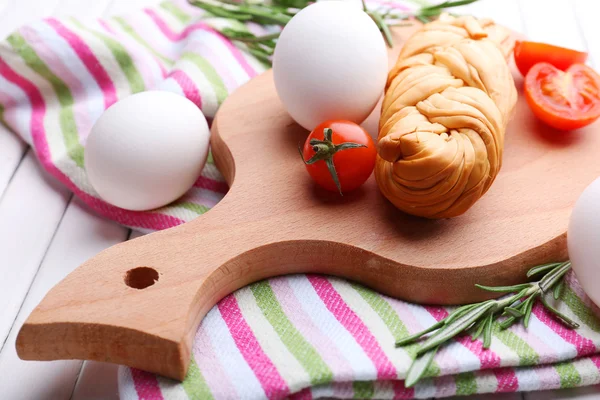 Smoked braided cheese — Stock Photo, Image