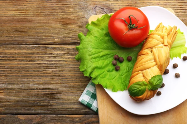 Smoked braided cheese — Stock Photo, Image