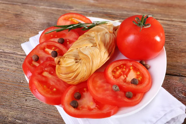 Smoked braided cheese — Stock Photo, Image