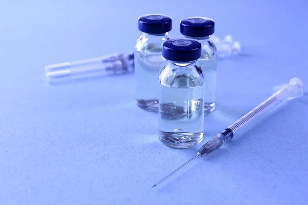 Drug vaccin in flesje — Stockfoto