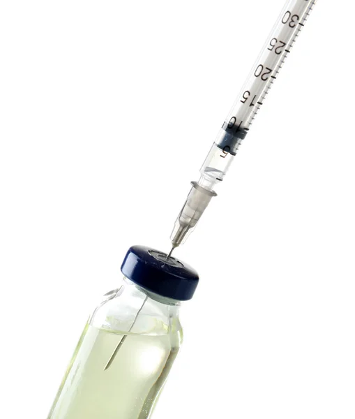 Drug vaccin in flesje — Stockfoto