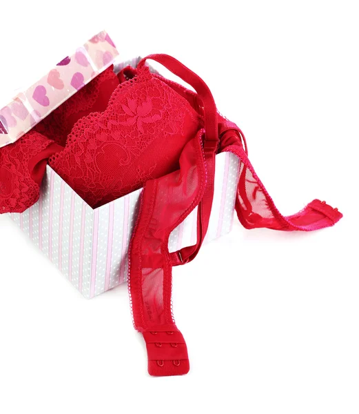 Woman lingerie in gift box — Stock Photo, Image