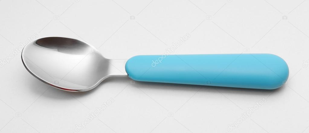 Blue baby spoon