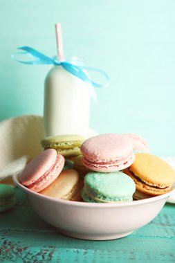 Yumuşak renkli macaroons