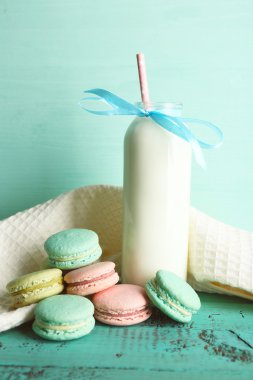 Yumuşak renkli macaroons