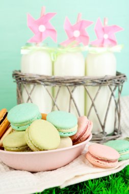 Yumuşak renkli macaroons