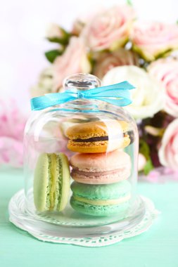 Yumuşak renkli macaroons