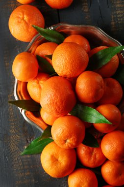 Fresh ripe mandarins clipart