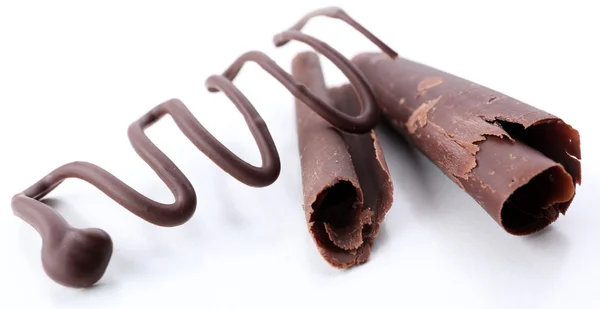 Delicious Chocolate curls — Stock Photo, Image