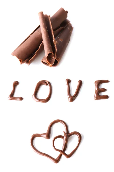 Deliziosi riccioli di cioccolato — Foto Stock