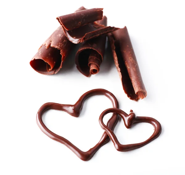 Heerlijke chocolade krullen — Stockfoto