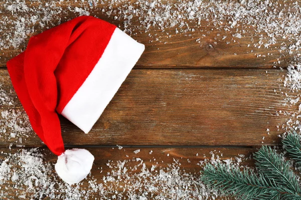 Santa red hat with snowflakes — Stock Photo, Image