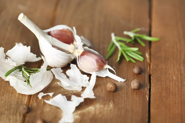 Ajo crudo y especias — Foto de Stock