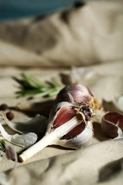 Aglio crudo e spezie — Foto Stock