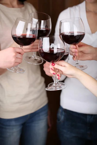 Female hands with glasses — Stock Photo, Image