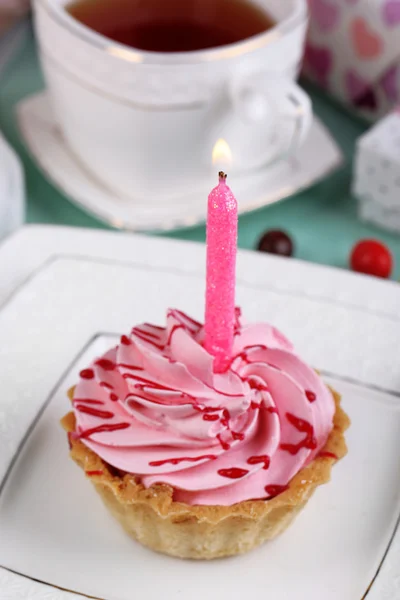 Fragment of birthday table — Stock Photo, Image