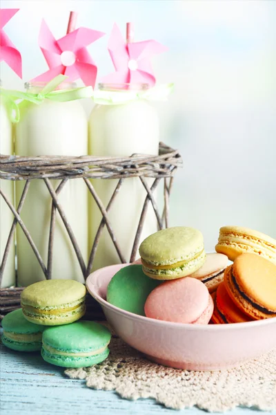 Delikatny kolorowy macaroons — Zdjęcie stockowe