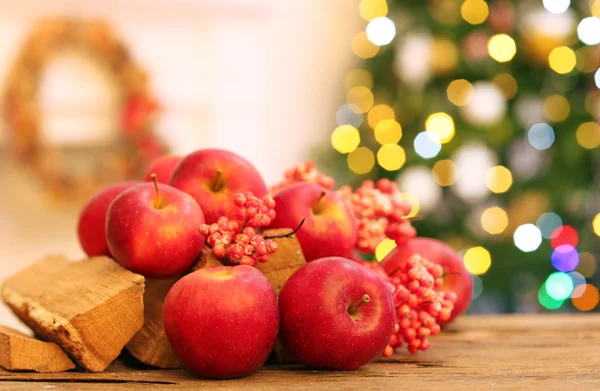 Boże Narodzenie wakacje jabłka — Zdjęcie stockowe