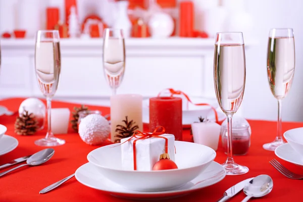 Christmas table setting — Stock Photo, Image