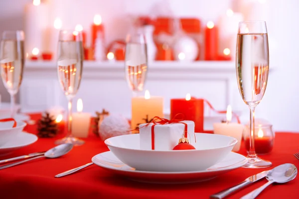 Christmas table setting — Stock Photo, Image