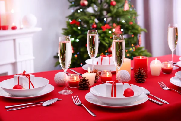 Christmas table setting — Stock Photo, Image