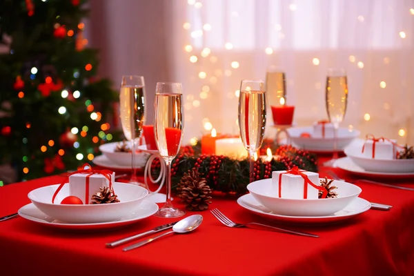 Christmas table setting — Stock Photo, Image