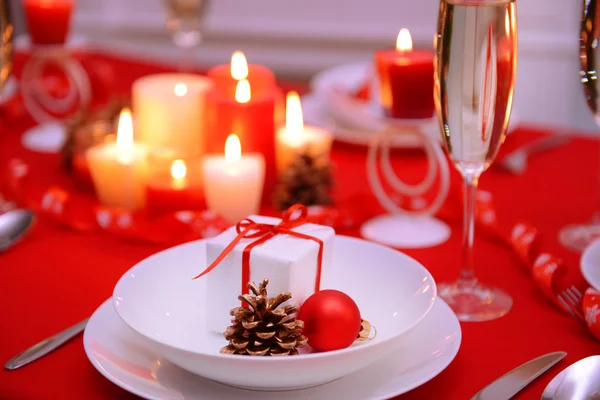 Christmas table setting — Stock Photo, Image