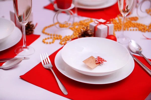 Cenário de mesa de Natal — Fotografia de Stock