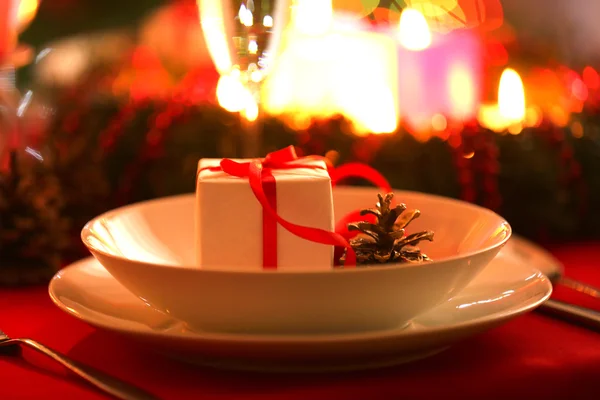 Cenário de mesa de Natal — Fotografia de Stock