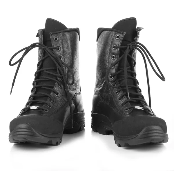 Svart armén boots — Stockfoto