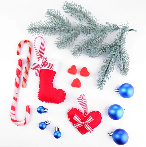 Collectie van Kerstmis-objecten — Stockfoto