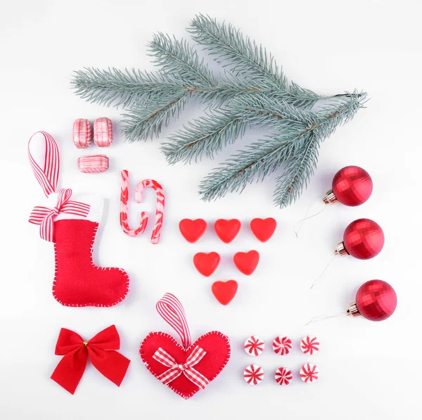 Collection of Christmas objects — Stock Photo, Image