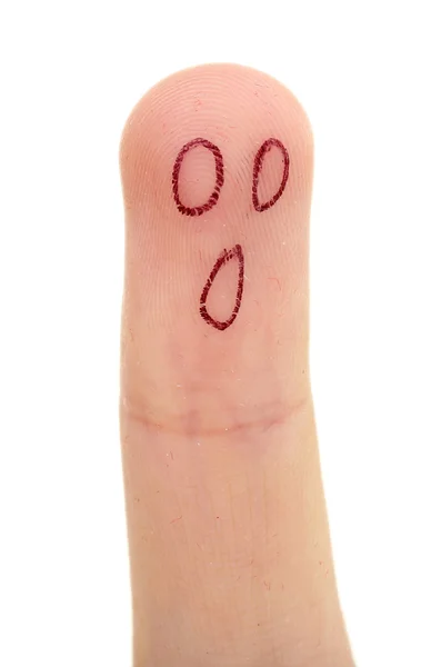 Emotional human finger — Stock Photo, Image