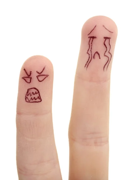 Emotional human finger — Stock Photo, Image