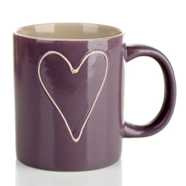 Taza vacía con corazón — Foto de Stock