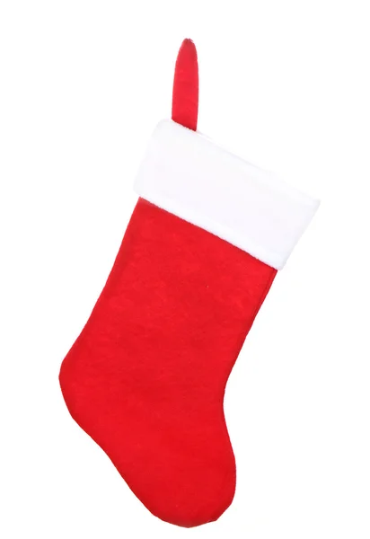 Санта-красный носок — стоковое фото