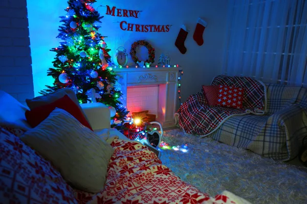Όμορφο εσωτερικό Χριστούγεννα — Φωτογραφία Αρχείου