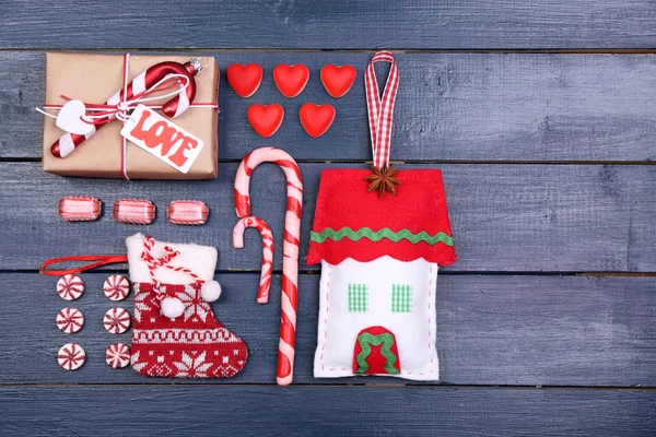 Sammlung weihnachtlicher Objekte — Stockfoto