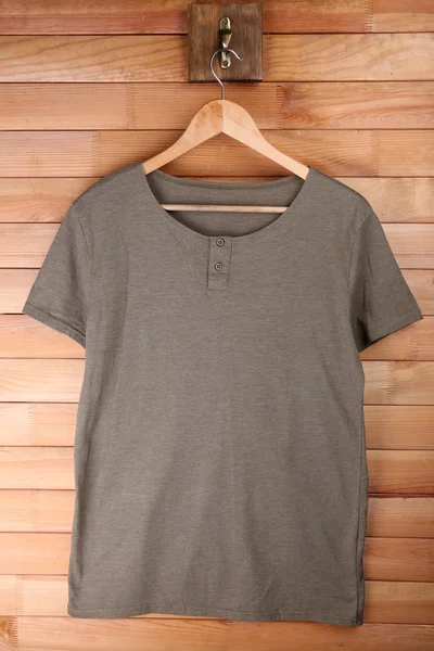 Male t-shirt on hanger — Stock Photo, Image