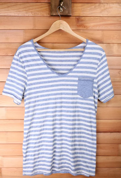 Male t-shirt on hanger — Stock Photo, Image