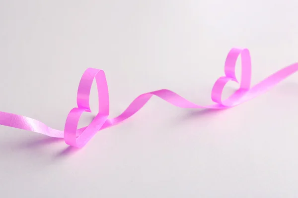 Ribbon shaped as hearts — Stock Photo, Image