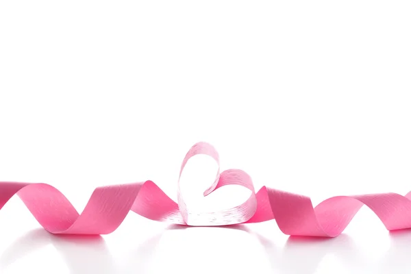 Ribbon shaped as heart — Stock Photo, Image