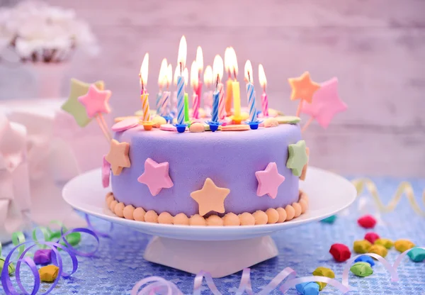 Delicious birthday cake — Stock Photo, Image