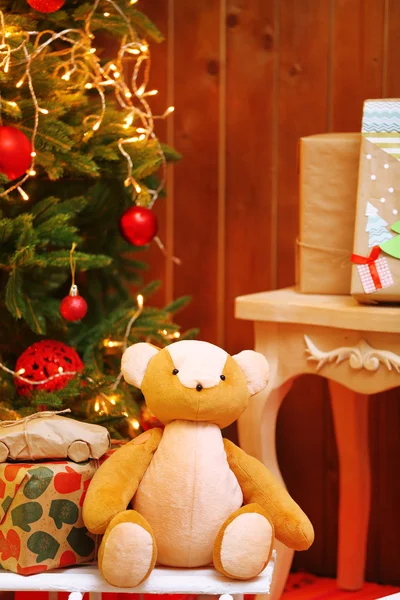 Inrett jul vardagsrum — Stockfoto