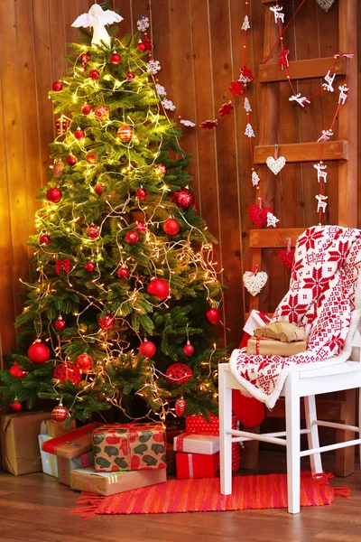 Decorated Christmas living room — Stock Photo, Image